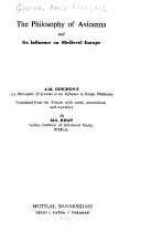 The Philosophy of Avicenna and Its Influence on Medieval Europe