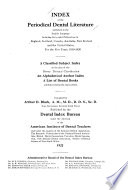 Index of the Periodical Dental Literature Published in the English Language