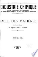L'Industrie chimique
