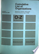 Cumulative List of Organizations Described in Section 170 (c) of the Internal Revenue Code of 1986