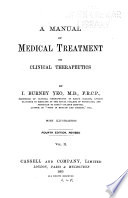 A Manual of Medical Treatment Or Clinical Therapeutics