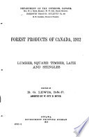 Forest Products of Canada, 1912