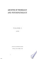 Archives of Neurology and Psychopathology