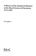 A History of the Analytical Division of the Royal Society of Chemistry, 1972-1999