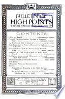 Bulletin of High Points in the Work of the High Schools of New York City