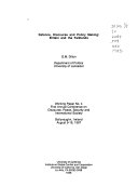 Defence, Discourse and Policy Making
