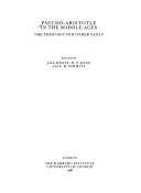 Pseudo-Aristotle in the Middle Ages