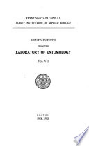 Contributions from the Laboratory of Entomology