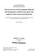 Natural Occurrence of Insect Pathogenic Fungi and Their Pathogenicity on Different Host Species with Emphasis on Delia Radicum and Delia Floralis
