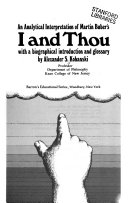An Analytical Interpretation of Martin Buber's I and Thou