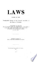 Laws Passed at the ... Session of the ... General Assembly of the State of Colorado