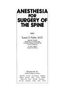 Anesthesia for Surgery of the Spine
