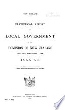 Statistical Report on Local Government in the Dominion of New Zealand