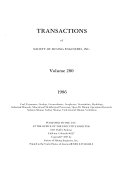 Transactions of Society of Mining Engineers, Inc
