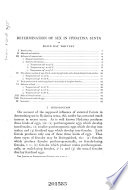 Studies of Sex Determination and Sex Production in Hydatina Senta