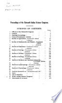 Proceedings of the Indian Science Congress
