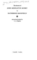 The Letters of John Middleton Murry to Katherine Mansfield