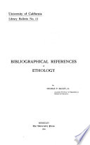 Bibliographical References in Ethology
