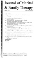 Journal of Marital and Family Therapy