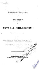 A Preliminary Discourse on the Study of Natural Philosophy