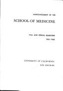 Announcement of the School of Medicine, Los Angeles