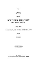 The Laws of the Northern Territory of Australia, Made from 1st January, 1961 to 31st December, 1964
