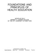Foundations and Principles of Health Education