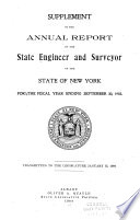 Annual Report of the State Engineer and Surveyor on the Canals of New York