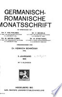 Germanisch-Romanische Monatsschrift
