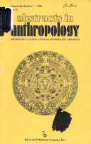 Abstracts in Anthropology