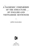 A Tagmemic Comparison of the Structure of English and Vietnamese Sentences