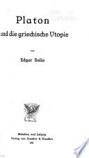 Platon und die griechische Utopie