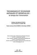 Techniques et économie antiques et médiévales