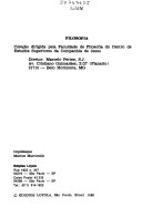 Escritos de filosofia: Etica e cultura
