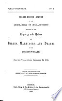 Annual Report on the Vital Statistics of Massachusetts