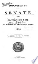 Documents of the Senate of the State of New York