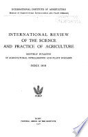 Bulletin of the Bureau of Agricultural Intelligence and of Plant-Diseases