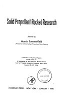 Solid Propellant Rocket Research