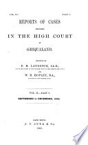 Reports of Cases Decided in the High Court of Griqualand