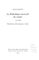 Studies on Voltaire and the Eighteenth Century