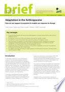 Adaptation in the Anthropocene