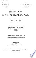 Bulletin of the State Normal School, Milwaukee, Wis