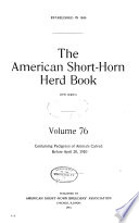 The American Short-horn Herd Book