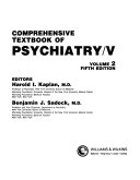 Comprehensive Textbook of Psychiatry/V