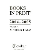 Books In Print 2004-2005