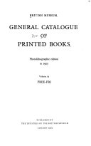 General Catalogue of Printed Books
