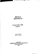 Metals Abstracts