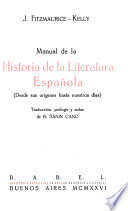 Manual de la historia de la literatura española