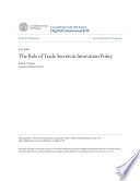 Role of Trade Secrets in Innovation Policy