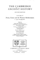 The Cambridge Ancient History: Persia, Greece and the Western Mediterranean, c.525 to 479 B.C. (2 v.)